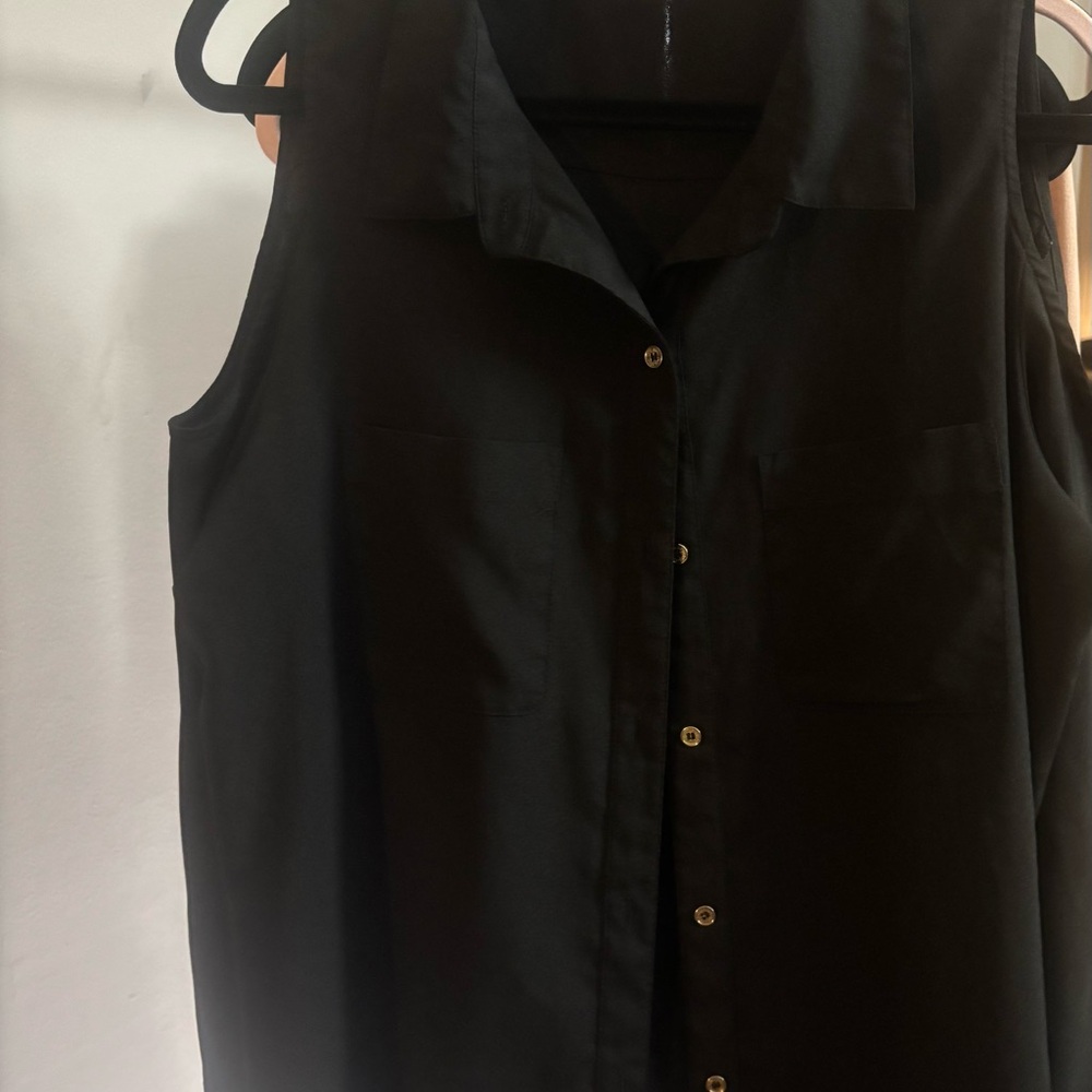 Calvin Klein Black Sleeveless Blouse